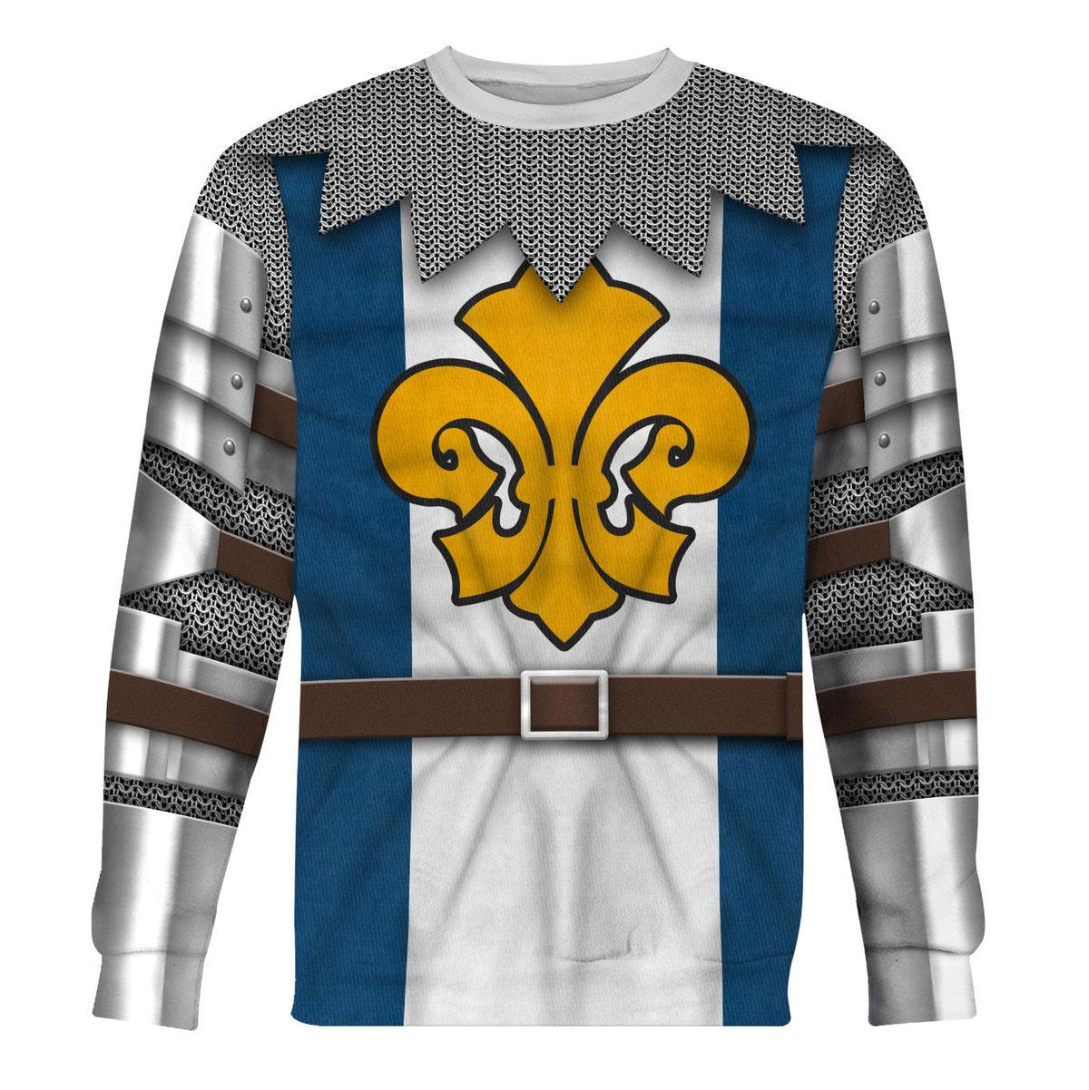 Gearhomie 14th Century French Knight Costume Hoodie Sweatshirt T-Shirt Tracksuit - Gearhomie.com