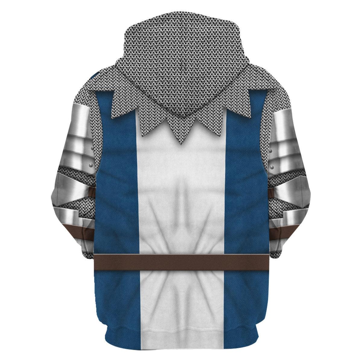 Gearhomie 14th Century French Knight Costume Hoodie Sweatshirt T-Shirt Tracksuit - Gearhomie.com