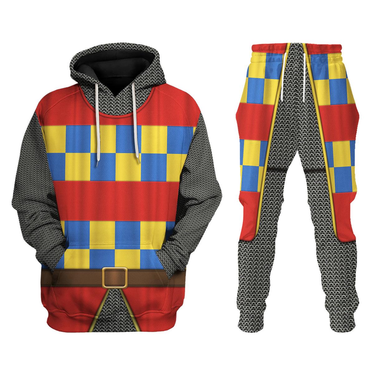 Gearhomie 14th Century Holy Roman Empire Knight Costume Hoodie Sweatshirt T-Shirt Tracksuit - Gearhomie.com