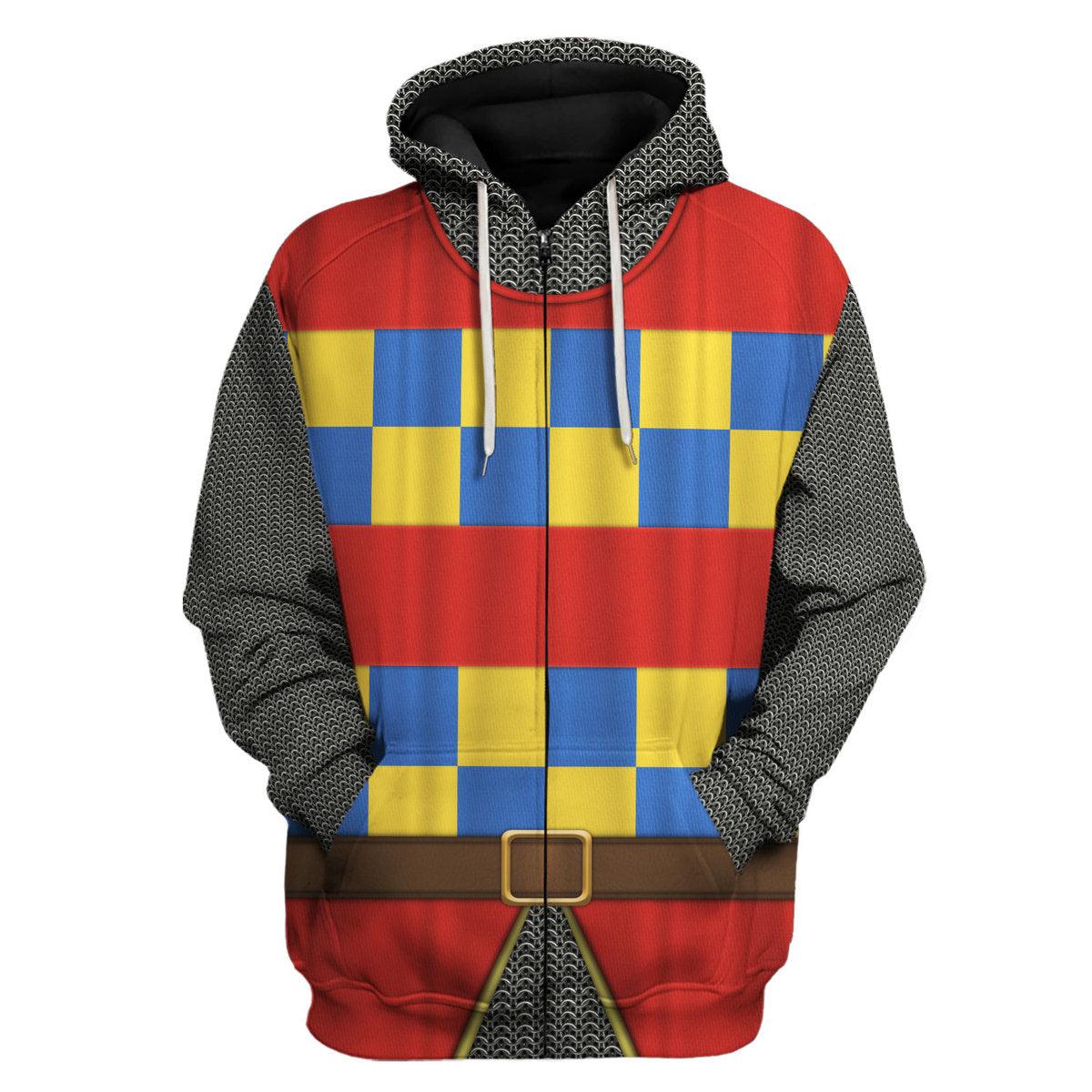 Gearhomie 14th Century Holy Roman Empire Knight Costume Hoodie Sweatshirt T-Shirt Tracksuit - Gearhomie.com