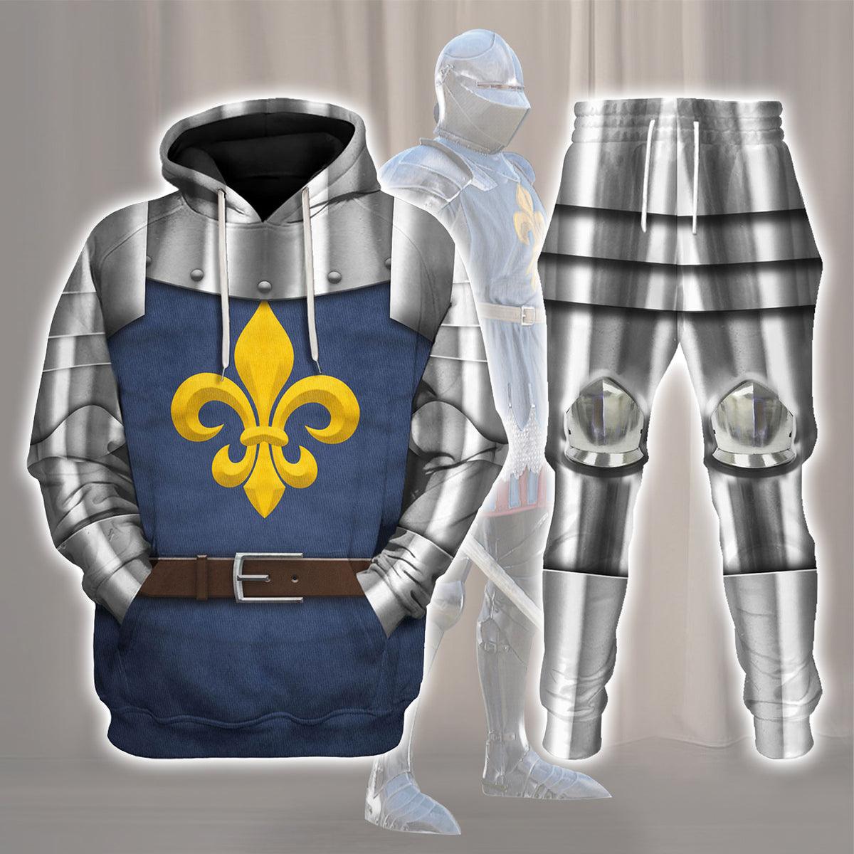 Gearhomie 15th Century French Knight Costume Hoodie Sweatshirt T-Shirt Tracksuit - Gearhomie.com