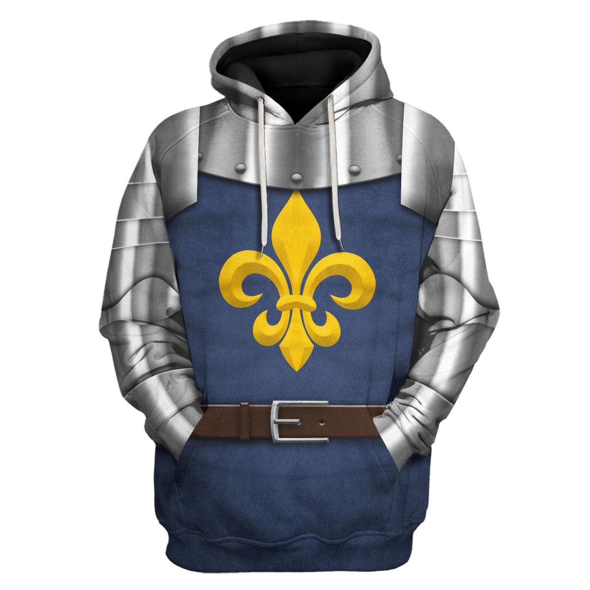 Gearhomie 15th Century French Knight Costume Hoodie Sweatshirt T-Shirt Tracksuit - Gearhomie.com