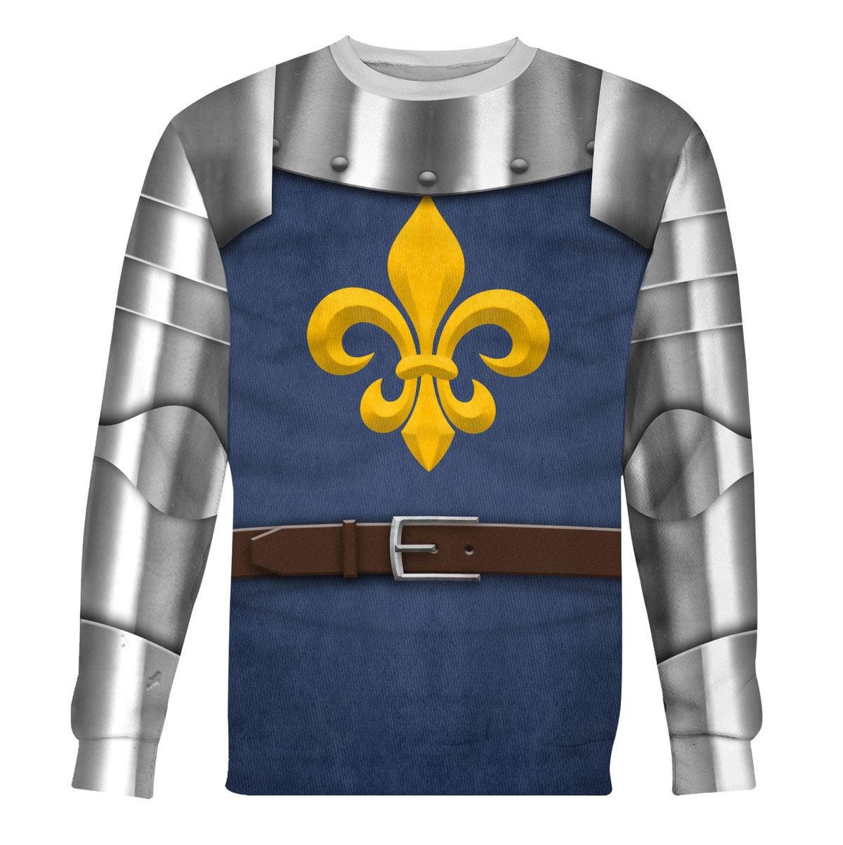 Gearhomie 15th Century French Knight Costume Hoodie Sweatshirt T-Shirt Tracksuit - Gearhomie.com