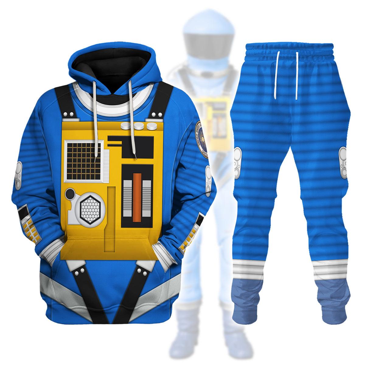 Gearhomie 2001: Space Odyssey Iconic Costume Blue Hoodie Sweatshirt T-Shirt Sweatpants - Gearhomie.com