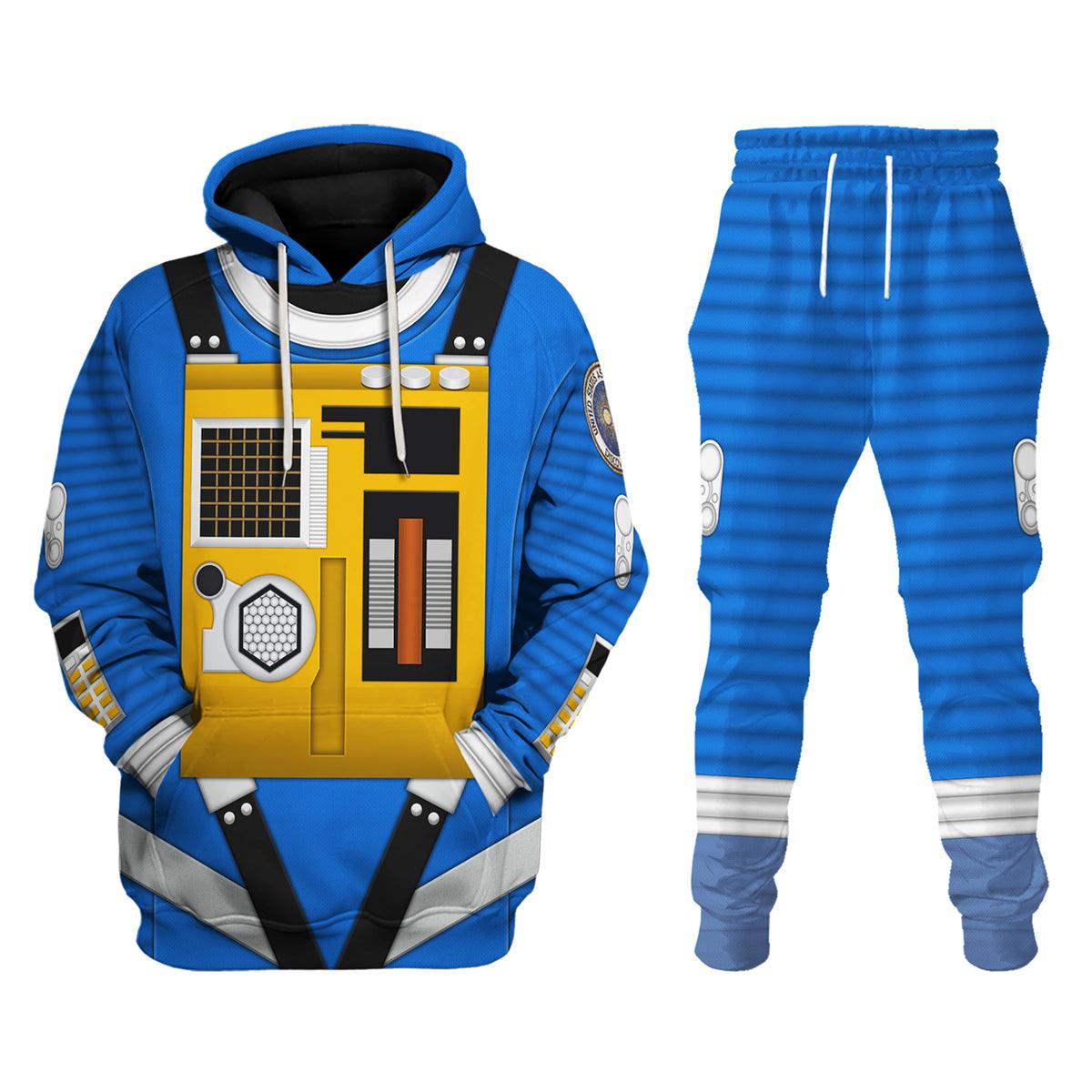 Gearhomie 2001: Space Odyssey Iconic Costume Blue Hoodie Sweatshirt T-Shirt Sweatpants - Gearhomie.com