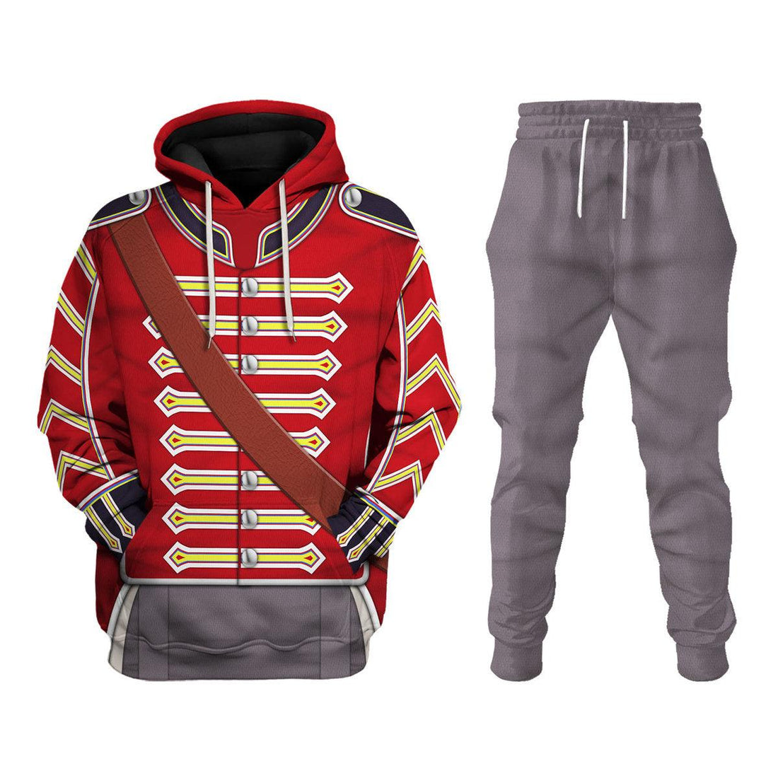 Gearhomie 23rd Foot ( Royal Welch Fuzileers ) Drummer (1812-1815) Uniform All Over Print Hoodie Sweatshirt T-Shirt Tracksuit - Gearhomie.com