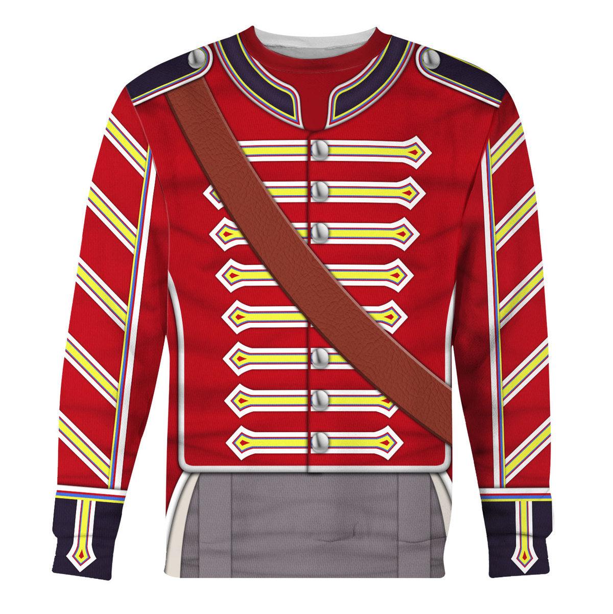 Gearhomie 23rd Foot ( Royal Welch Fuzileers ) Drummer (1812-1815) Uniform All Over Print Hoodie Sweatshirt T-Shirt Tracksuit - Gearhomie.com
