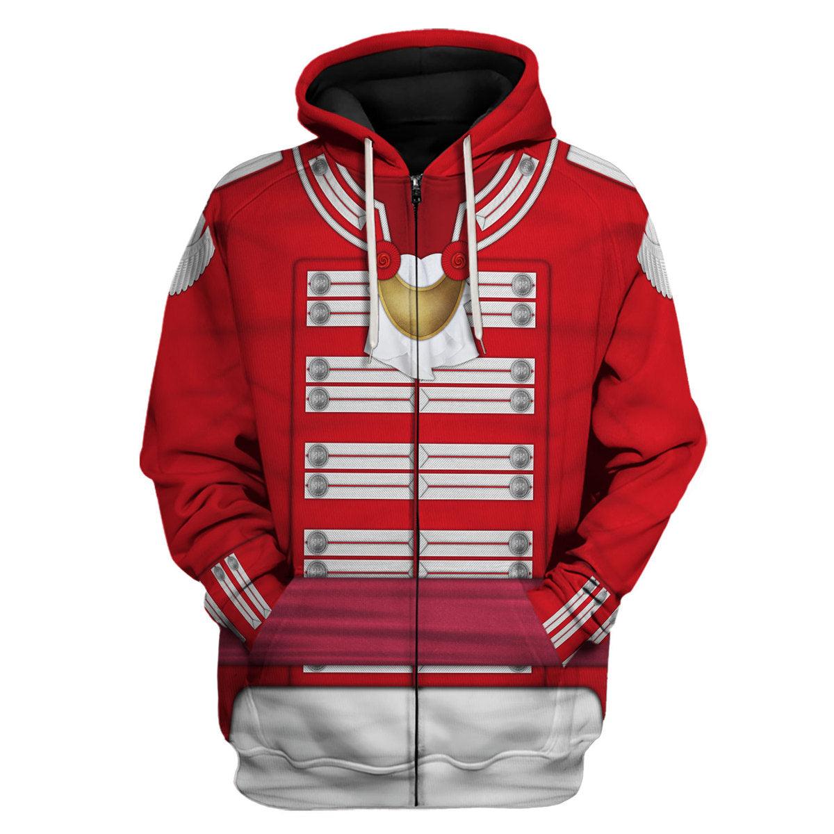 Gearhomie 33rd Foot (1st Yorkshire West Riding) Officer-Flank Company-Full Dress(1812-1815) Uniform All Over Print Hoodie Sweatshirt T-Shirt Tracksuit - Gearhomie.com