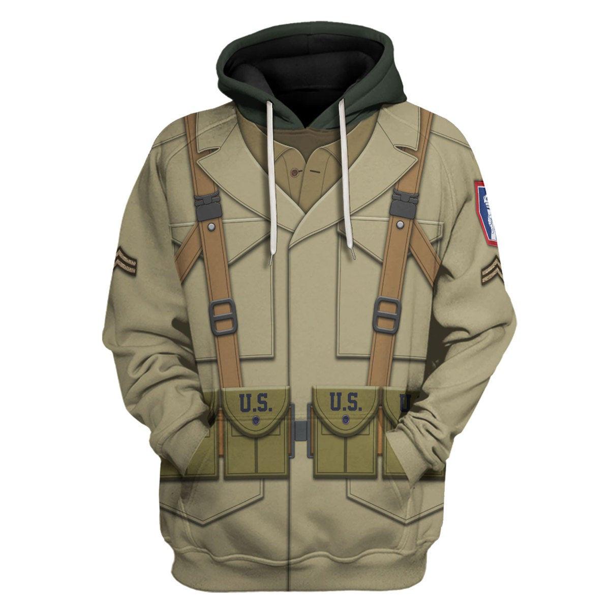 Gearhomie 442nd Infantry Regiment Corporal Costume Hoodie Sweatshirt T-Shirt Tracksuit - Gearhomie.com