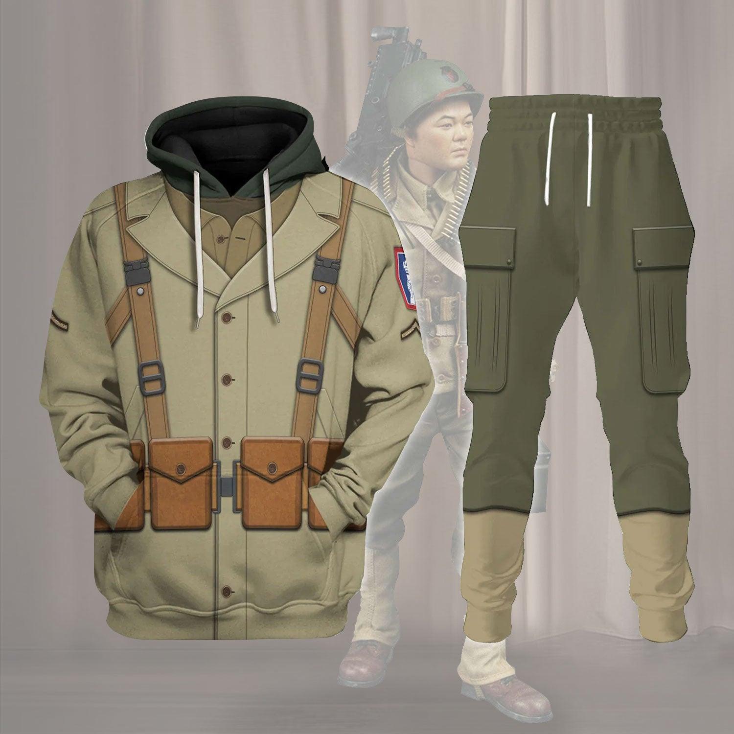 Gearhomie 442nd Infantry Regiment Private Costume Hoodie Sweatshirt T-Shirt Tracksuit - Gearhomie.com