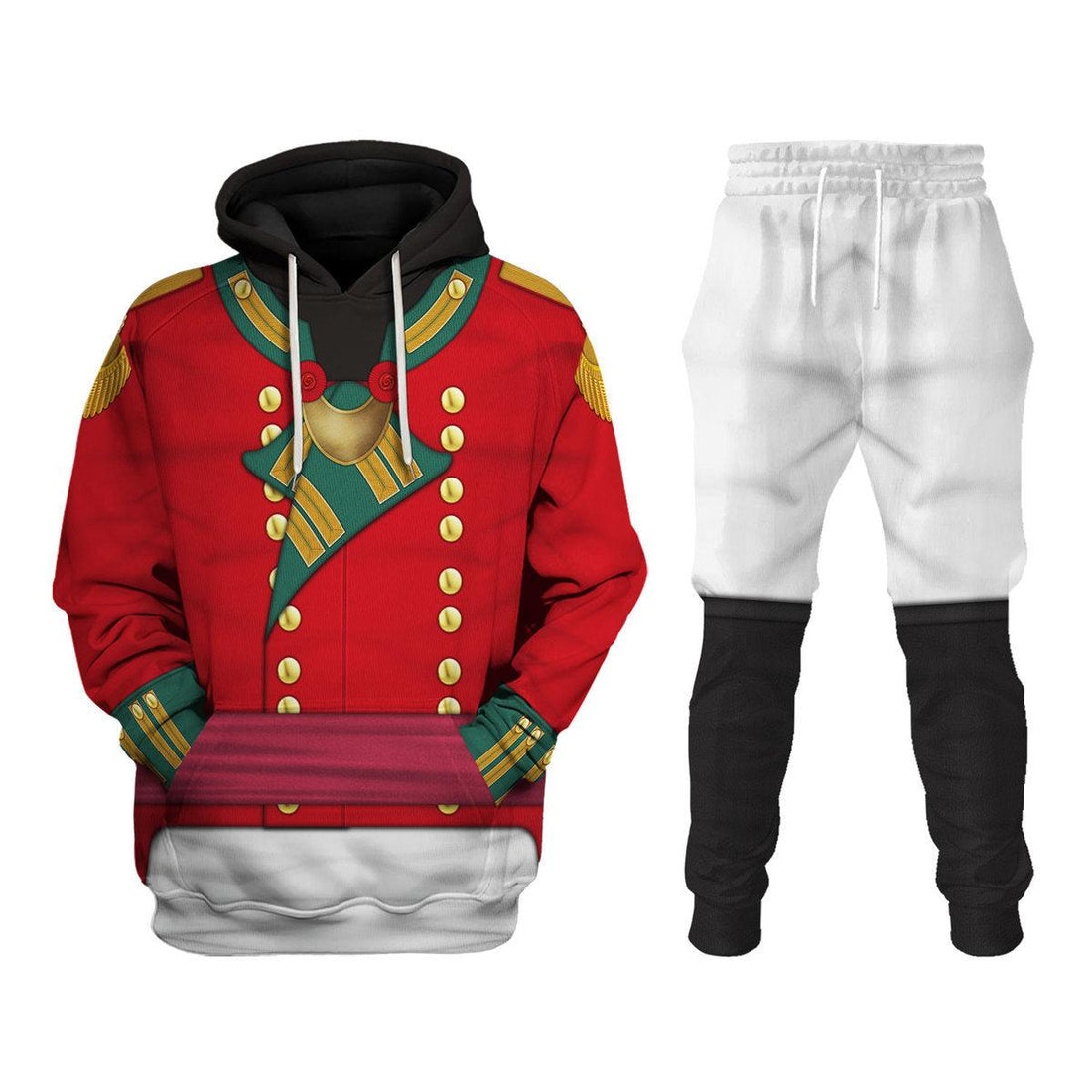 Gearhomie 69th Foot (South Lincolnshire) Officer- Flank Company (1812-1815) Uniform All Over Print Hoodie Sweatshirt T-Shirt Tracksuit - Gearhomie.com