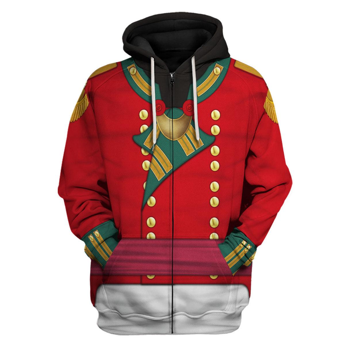 Gearhomie 69th Foot (South Lincolnshire) Officer- Flank Company (1812-1815) Uniform All Over Print Hoodie Sweatshirt T-Shirt Tracksuit - Gearhomie.com