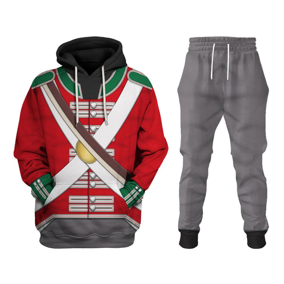 Gearhomie 69th Foot (South Lincolnshire) Private Centre Company (1812-1815) Uniform All Over Print Hoodie Sweatshirt T-Shirt Tracksuit - Gearhomie.com