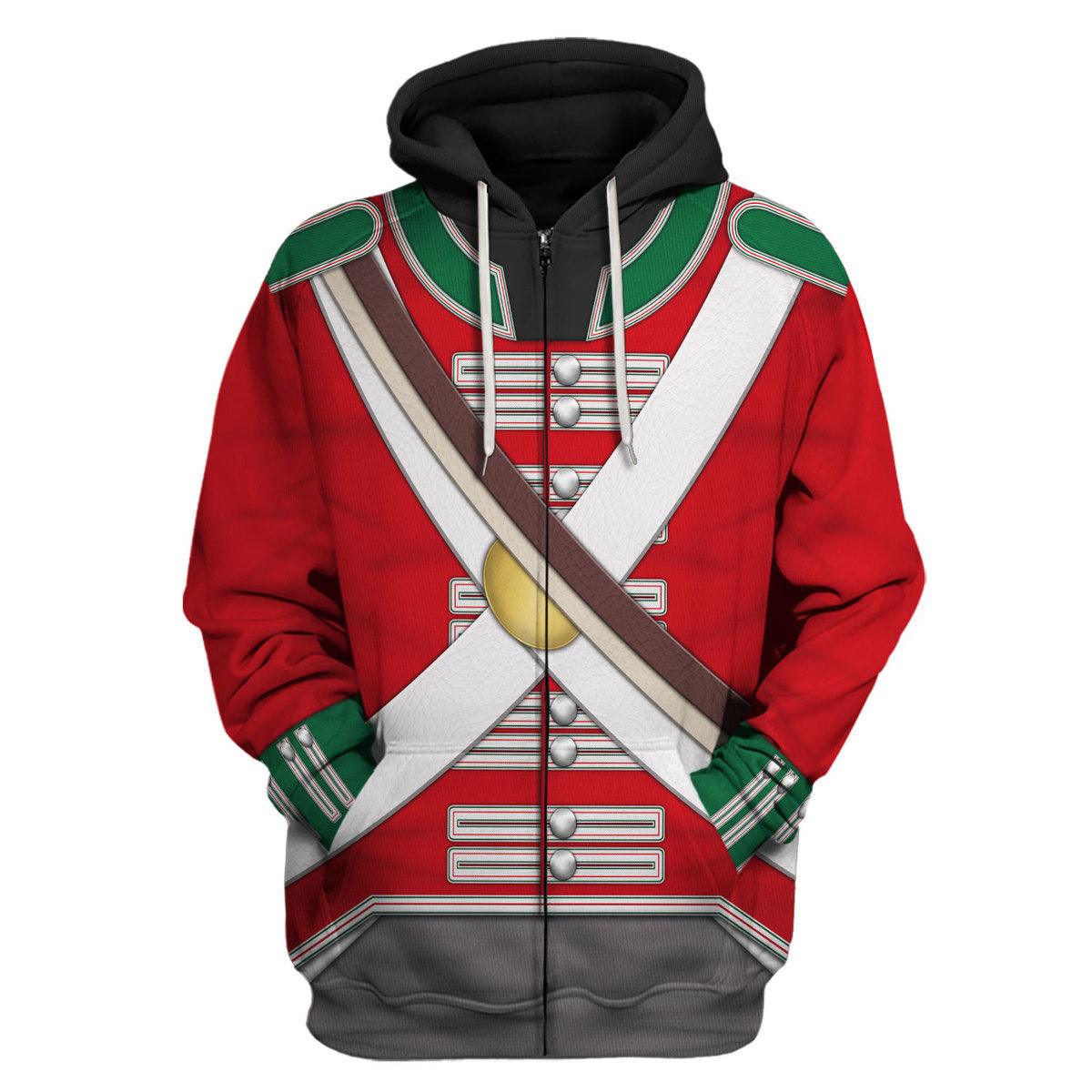 Gearhomie 69th Foot (South Lincolnshire) Private Centre Company (1812-1815) Uniform All Over Print Hoodie Sweatshirt T-Shirt Tracksuit - Gearhomie.com
