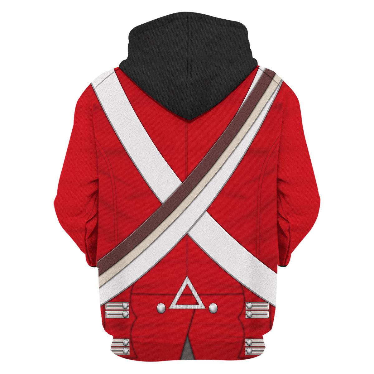 Gearhomie 69th Foot (South Lincolnshire) Private Centre Company (1812-1815) Uniform All Over Print Hoodie Sweatshirt T-Shirt Tracksuit - Gearhomie.com