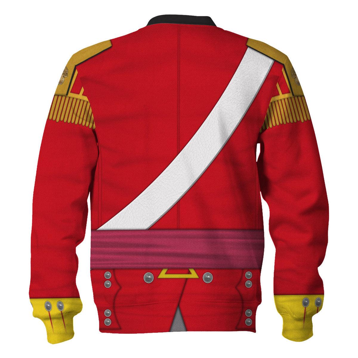 Gearhomie 6th Foot (Warwickshire) Officer-Grenadier Company (1812-1815) Uniform All Over Print Hoodie Sweatshirt T-Shirt Tracksuit - Gearhomie.com
