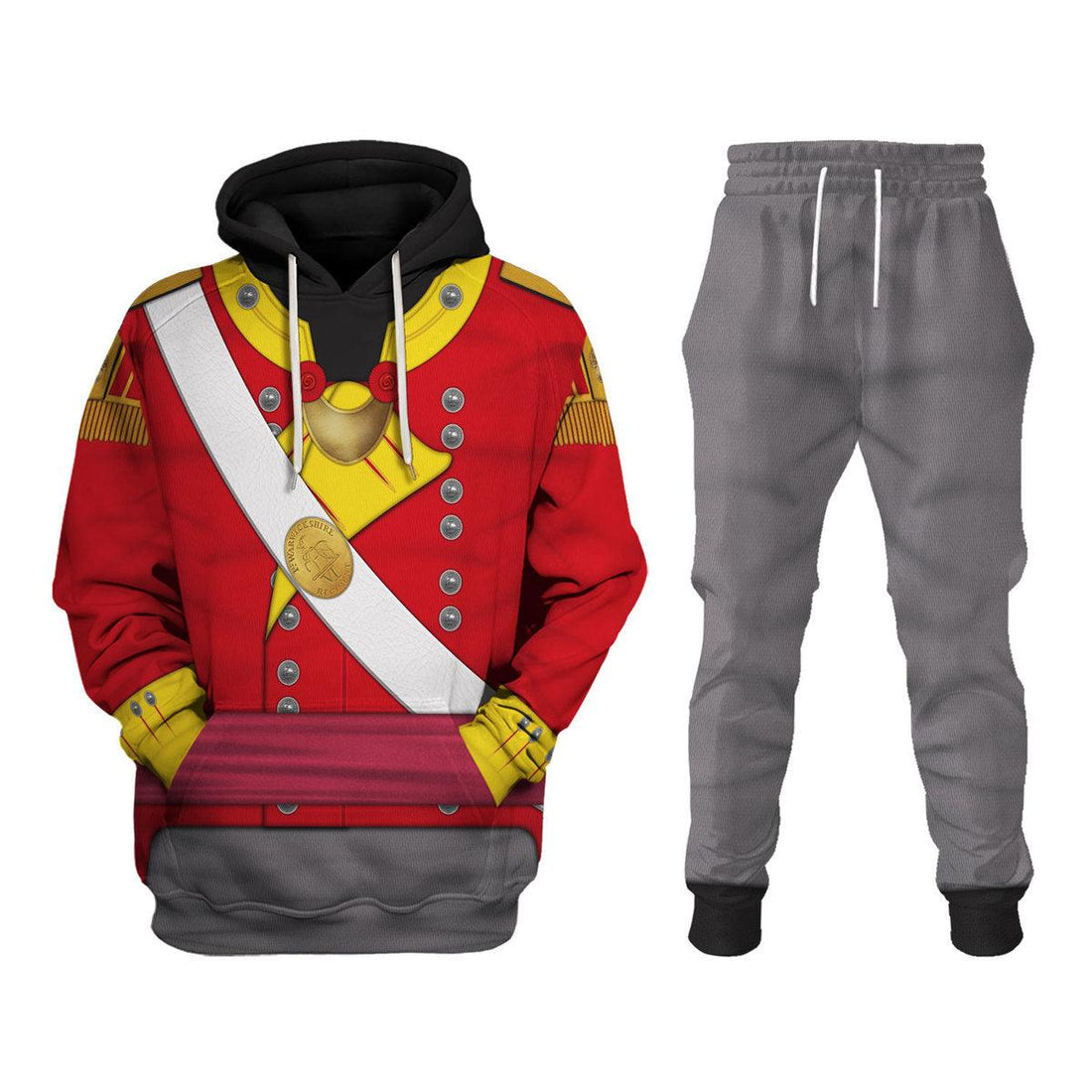 Gearhomie 6th Foot (Warwickshire) Officer-Grenadier Company (1812-1815) Uniform All Over Print Hoodie Sweatshirt T-Shirt Tracksuit - Gearhomie.com
