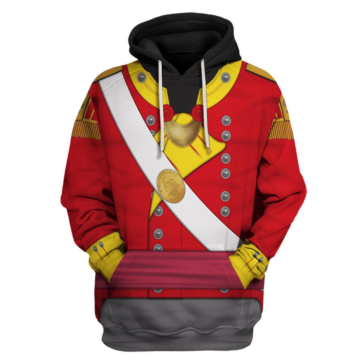 Gearhomie 6th Foot (Warwickshire) Officer-Grenadier Company (1812-1815) Uniform All Over Print Hoodie Sweatshirt T-Shirt Tracksuit - Gearhomie.com