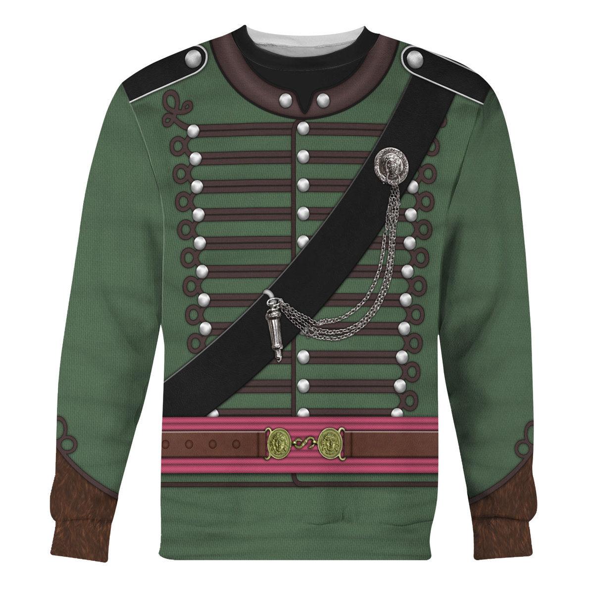 Gearhomie 95th Rifles Uniform British Army Captain All Over Print Hoodie Sweatshirt T-Shirt Tracksuit - Gearhomie.com