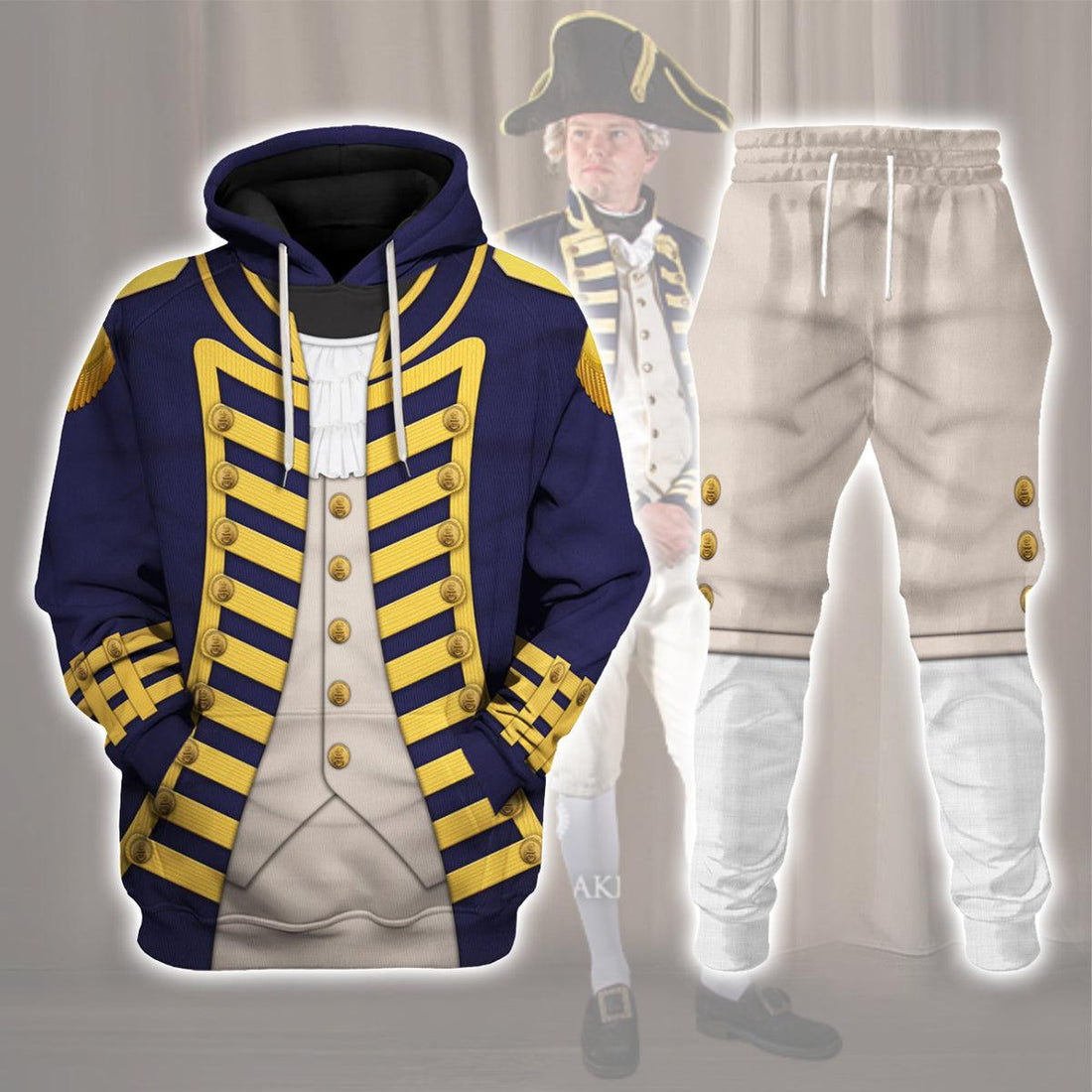 Gearhomie Admiral Collingwood Uniform All Over Print Hoodie Sweatshirt T-Shirt Tracksuit - DucG