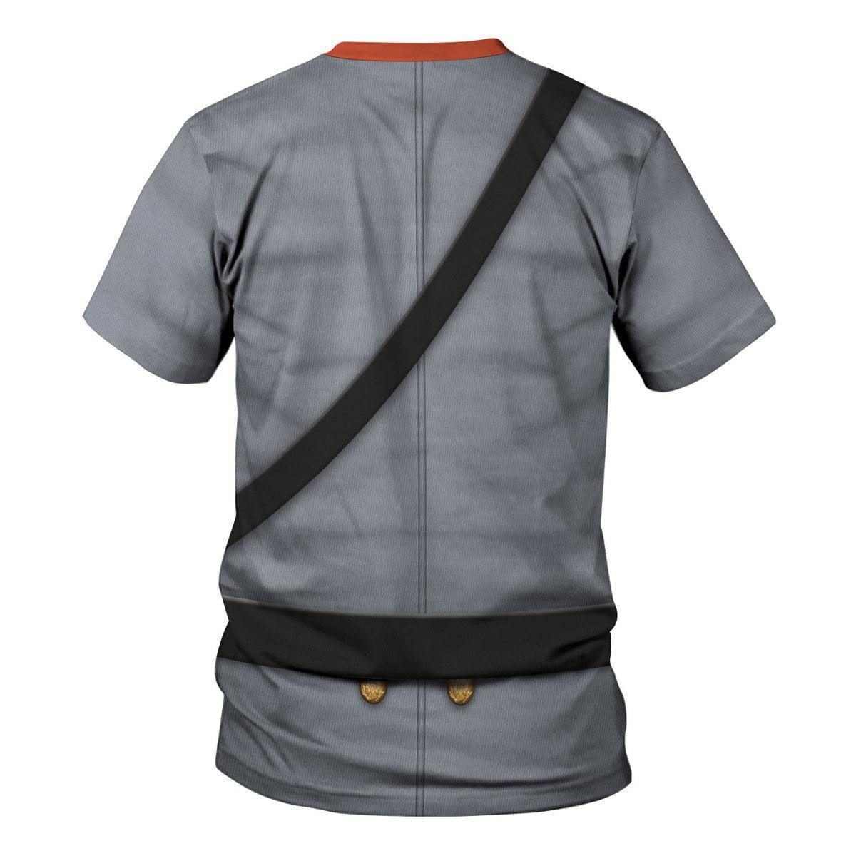 Gearhomie American Confederate Army-Cavalry Officer Uniform All Over Print Hoodie Sweatshirt T-Shirt Tracksuit - Gearhomie.com