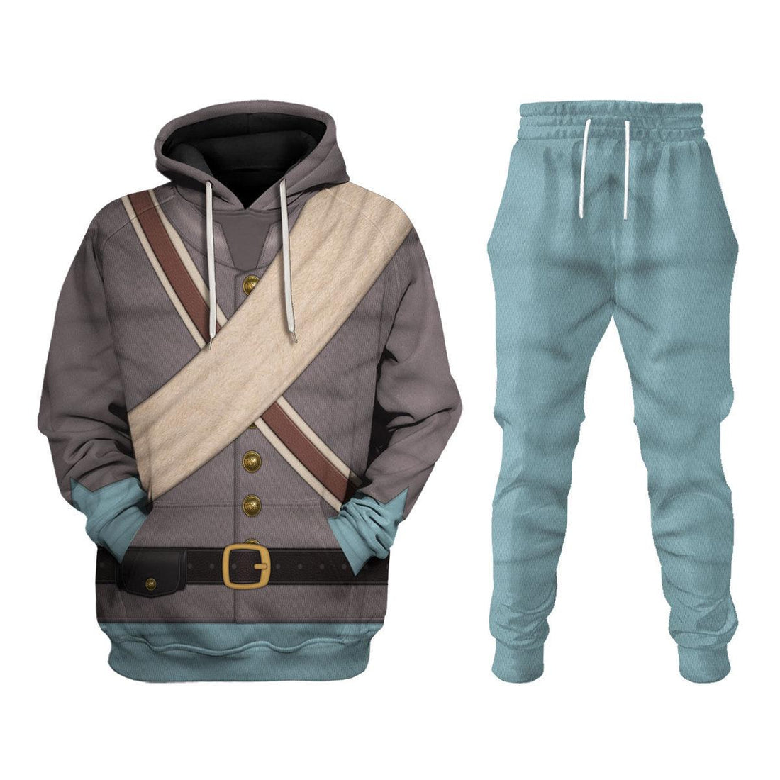 Gearhomie American Confederate Army-Infantry-Private Soldier Uniform All Over Print Hoodie Sweatshirt T-Shirt Tracksuit - Gearhomie.com