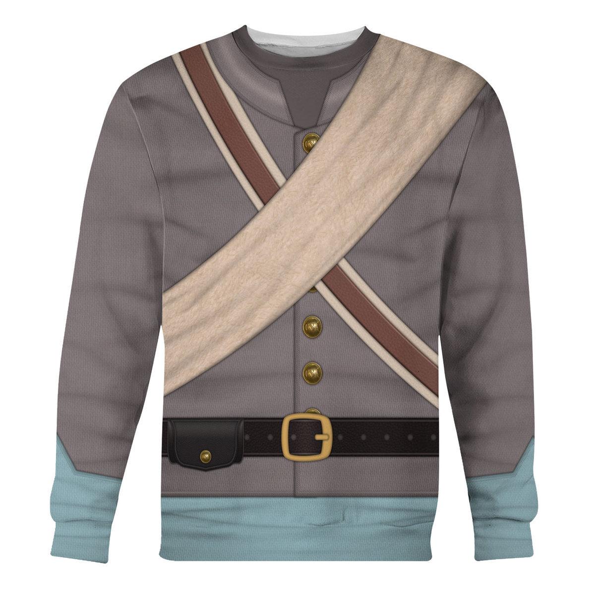 Gearhomie American Confederate Army-Infantry-Private Soldier Uniform All Over Print Hoodie Sweatshirt T-Shirt Tracksuit - Gearhomie.com