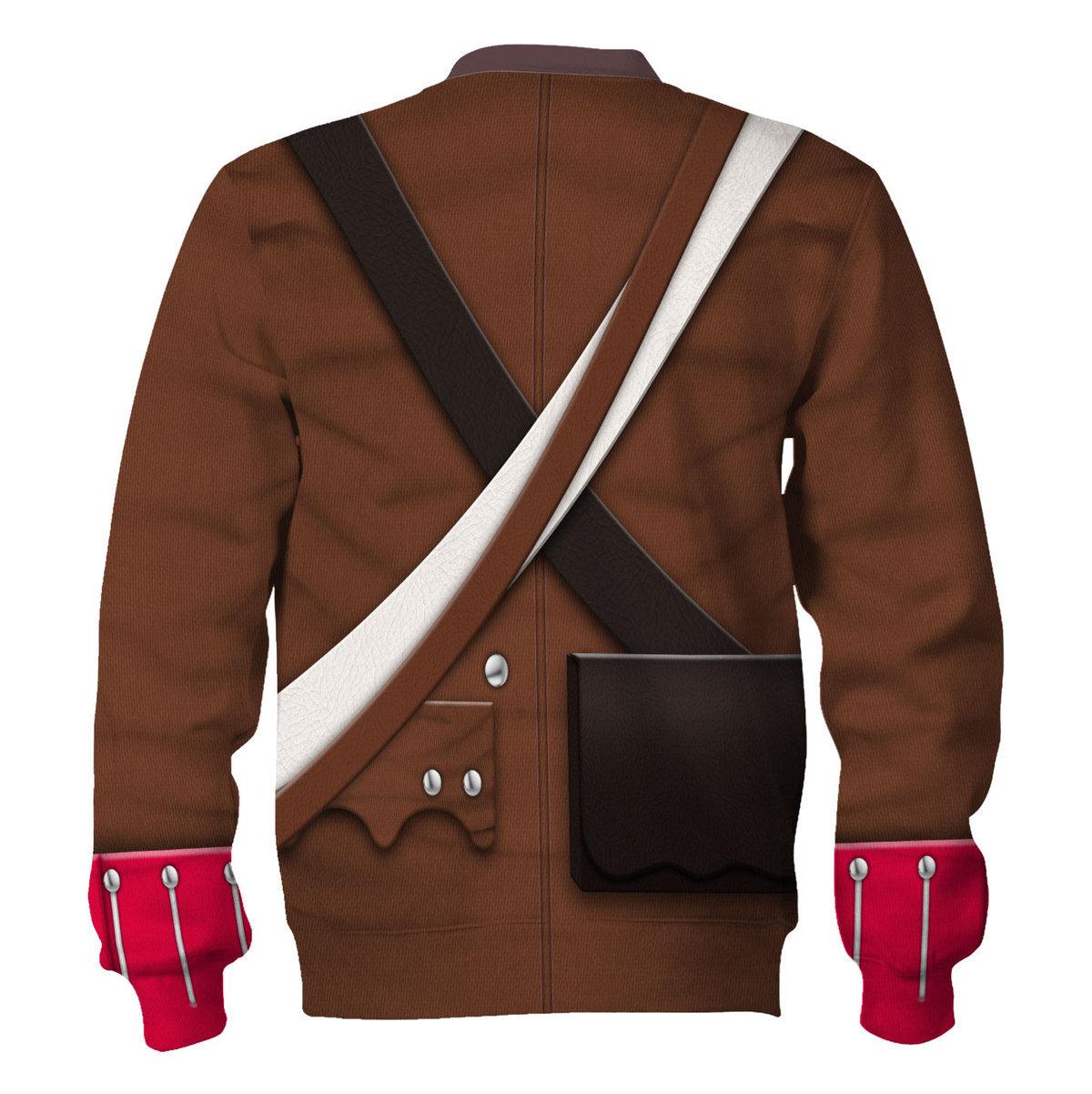 Gearhomie American Infantry-6th Continental Regiment-1776-1783 Uniform All Over Print Hoodie Sweatshirt T-Shirt Tracksuit - Gearhomie.com