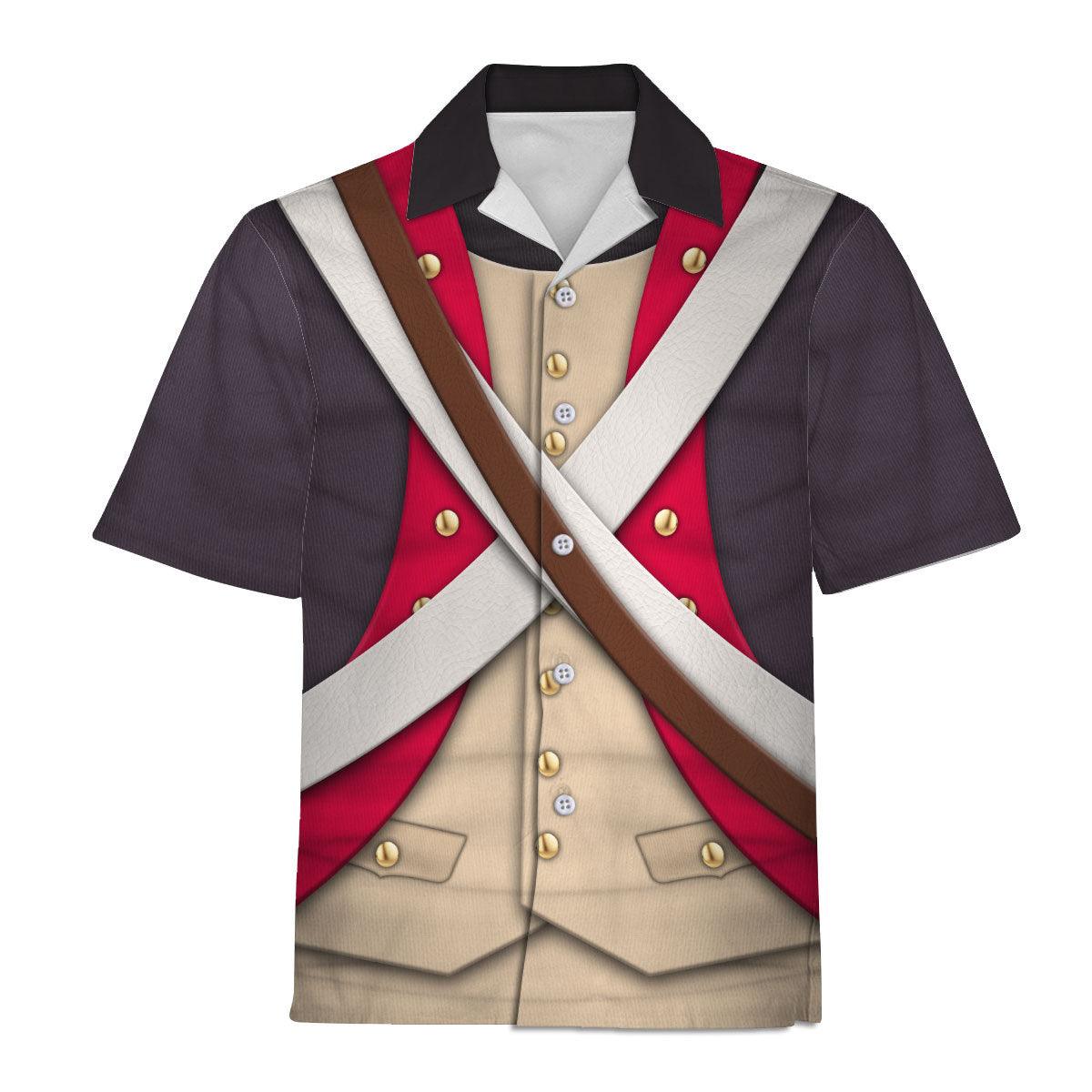 Gearhomie American Infantry-8th Continental Regiment-1783 Uniform All Over Print Hoodie Sweatshirt T-Shirt Tracksuit - Gearhomie.com