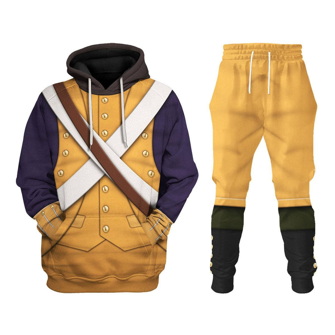 Gearhomie American Infantry-Full Marching-1776-1783 Uniform All Over Print Hoodie Sweatshirt T-Shirt Tracksuit - Gearhomie.com