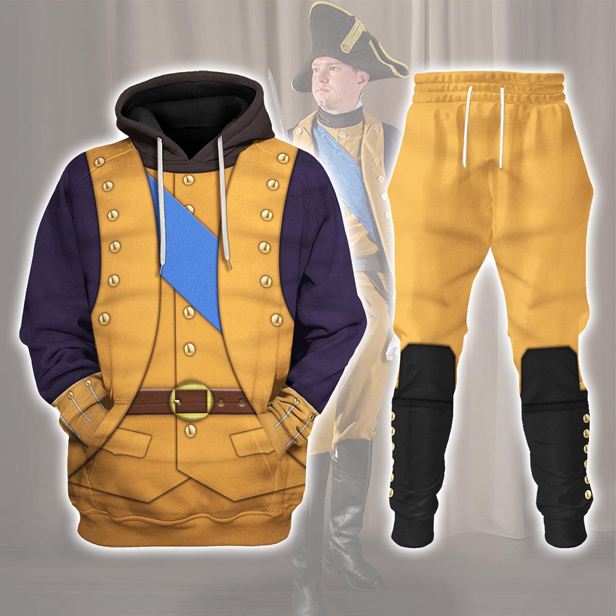 Gearhomie American Infantry Officer-1776-1783 Uniform All Over Print Hoodie Sweatshirt T-Shirt Tracksuit - Gearhomie.com