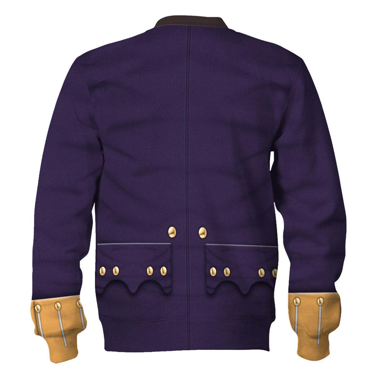 Gearhomie American Infantry Officer-1776-1783 Uniform All Over Print Hoodie Sweatshirt T-Shirt Tracksuit - Gearhomie.com