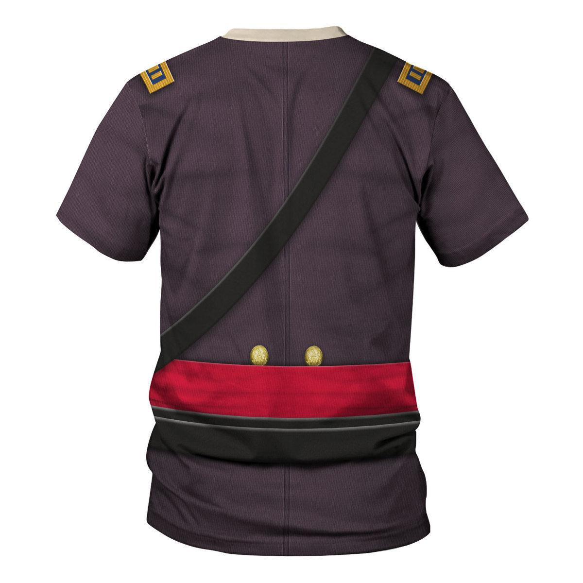 Gearhomie American Union Army Infantry Officer-Captain Uniform All Over Print Hoodie Sweatshirt T-Shirt Tracksuit - Gearhomie.com