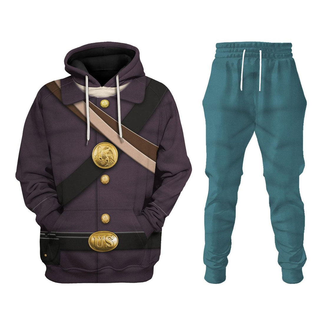 Gearhomie American Union Army-Infantry-Private Soldier Uniform All Over Print Hoodie Sweatshirt T-Shirt Tracksuit - Gearhomie.com