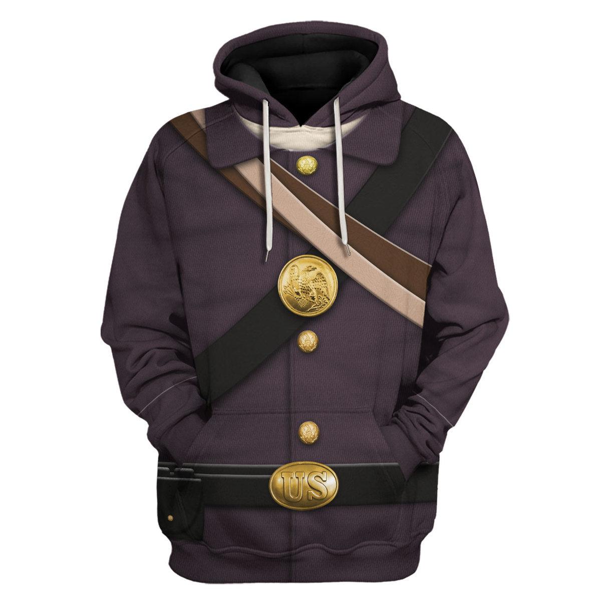 Gearhomie American Union Army-Infantry-Private Soldier Uniform All Over Print Hoodie Sweatshirt T-Shirt Tracksuit - Gearhomie.com