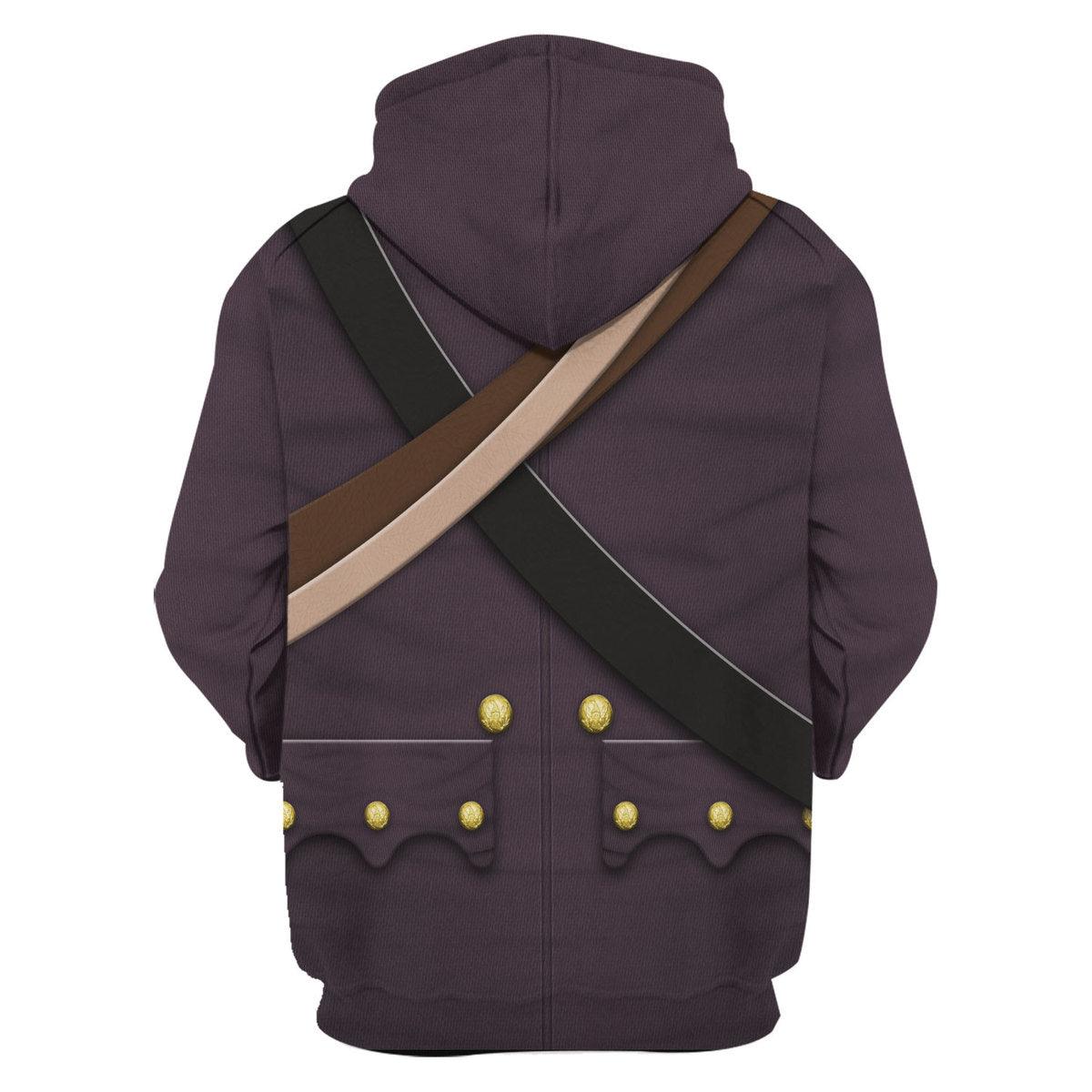 Gearhomie American Union Army-Infantry-Private Soldier Uniform All Over Print Hoodie Sweatshirt T-Shirt Tracksuit - Gearhomie.com