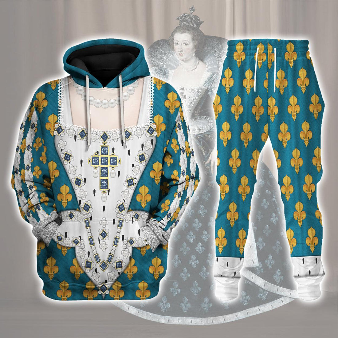 Gearhomie Anne of Austria Costume All Over Print Hoodie Sweatshirt T-Shirt Tracksuit - Gearhomie.com