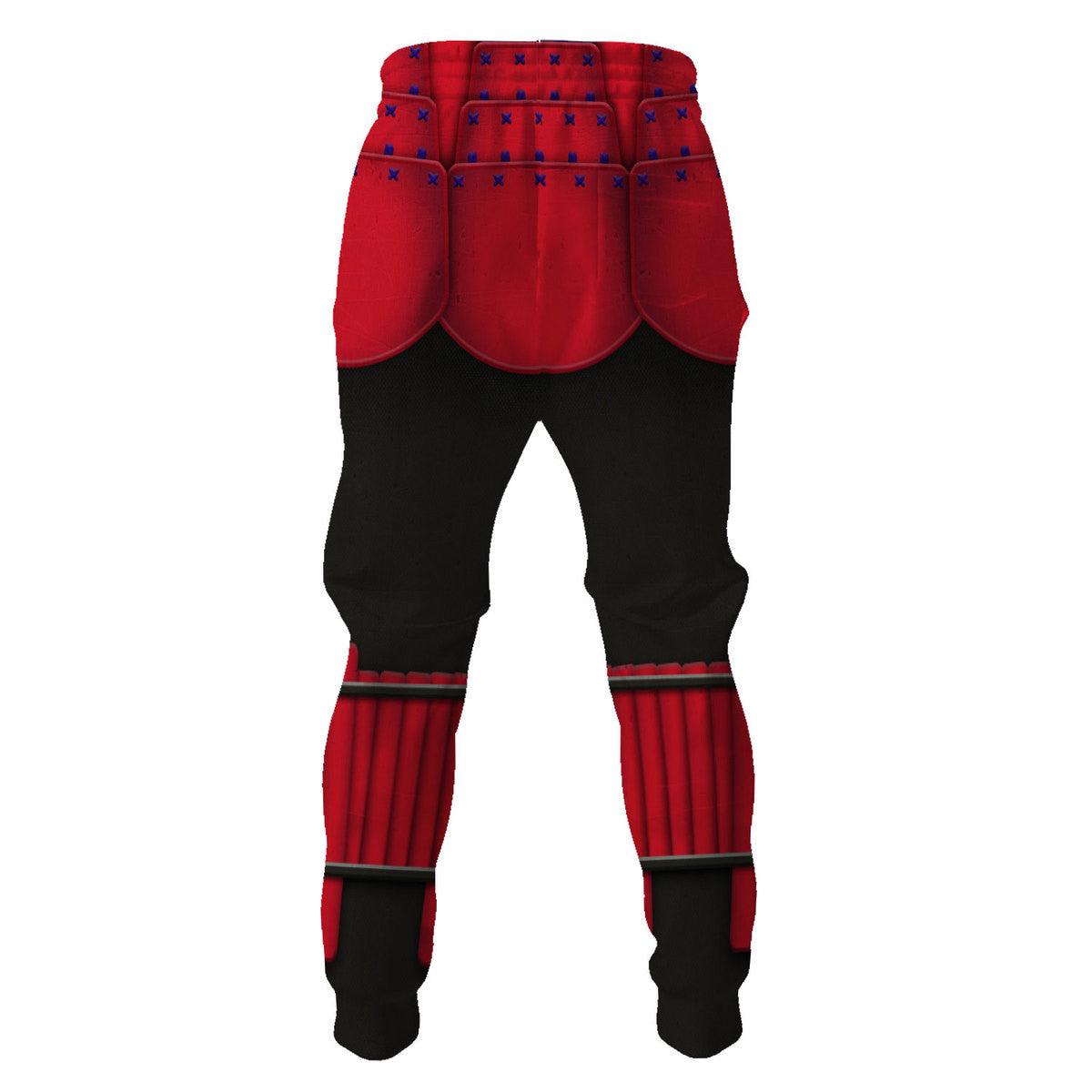  CustomsPig Ashigaru Red Akazonae Koyal Guard Costume Hoodie Sweatshirt T-Shirt Sweatpants -  CustomsPig.com