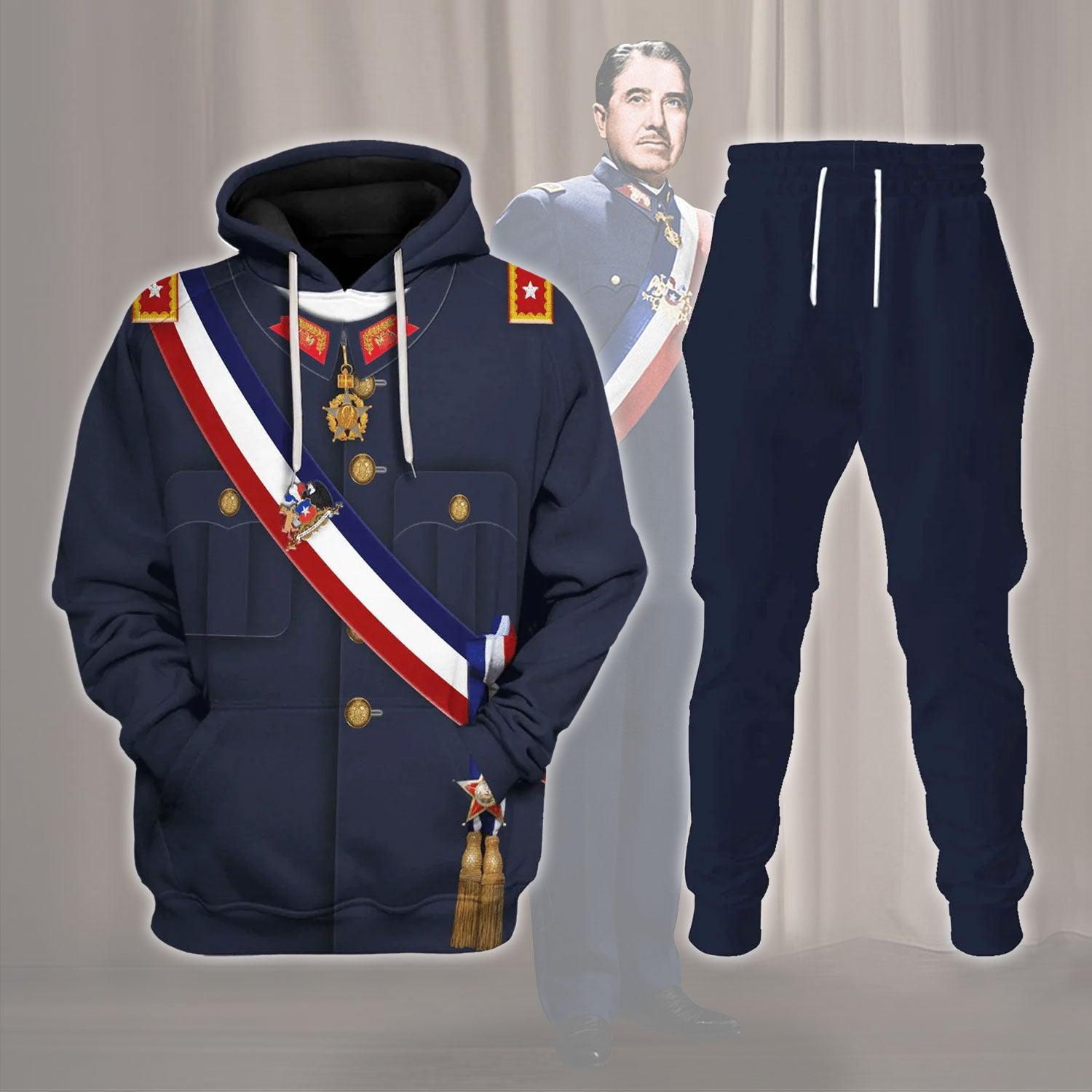  CustomsPig Augusto Pinochet 29th President Of Chile Costume Hoodie Sweatshirt T-Shirt Tracksuit -  CustomsPig.com