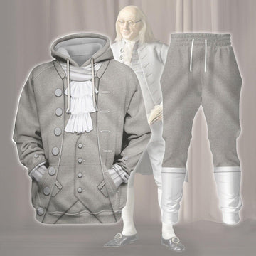 Gearhomie Benjamin Franklin Founding Father of the United States Costume Hoodie Sweatshirt T-Shirt Tracksuit - Gearhomie.com