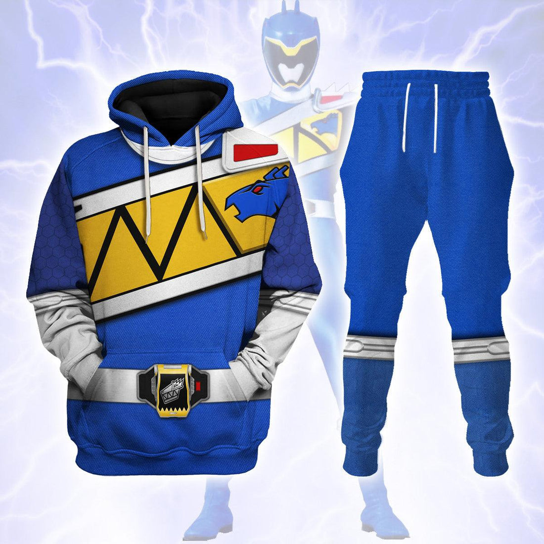 OodieGang Blue Power Rangers Dino Charge Hoodies Sweatshirt T-shirt Hawaiian - OodieGang.com