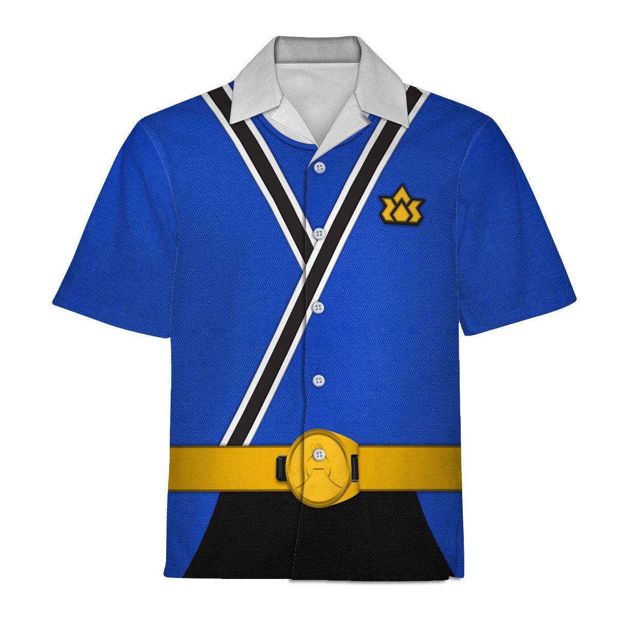 GearHomie Blue Power Rangers Samurai Hoodies Sweatshirt T-shirt Hawaiian Tracksuit - DucG