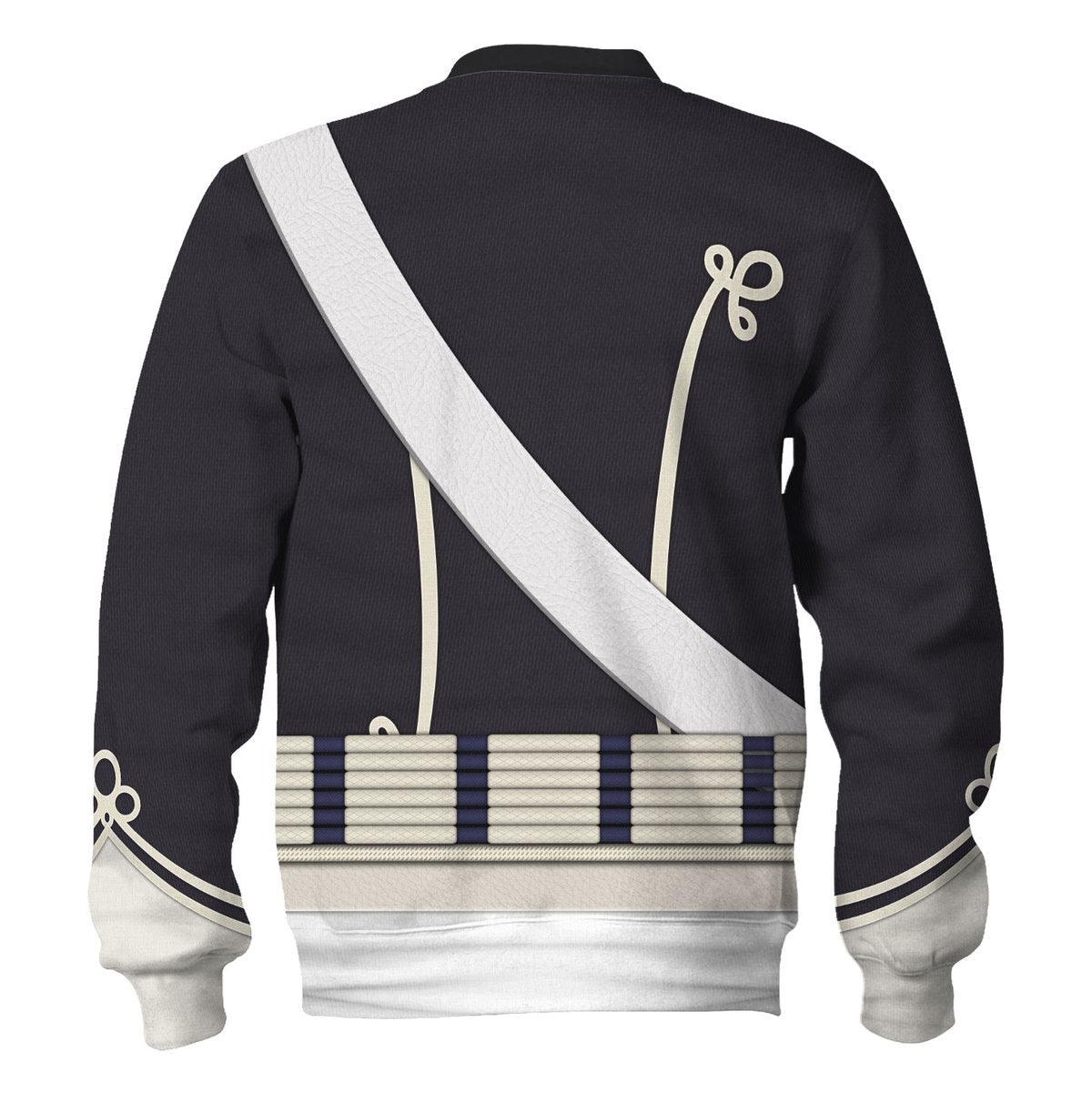 Gearhomie British 18th Hussar-Full Dress (1806-1815) Uniform All Over Print Hoodie Sweatshirt T-Shirt Tracksuit - Gearhomie.com