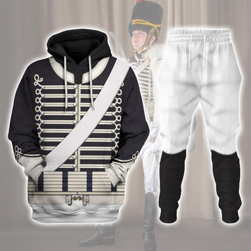 CustomsPig British 18th Hussar-Full Dress (1806-1815) Uniform All Over Print Hoodie Sweatshirt T-Shirt Tracksuit - CustomsPig.com
