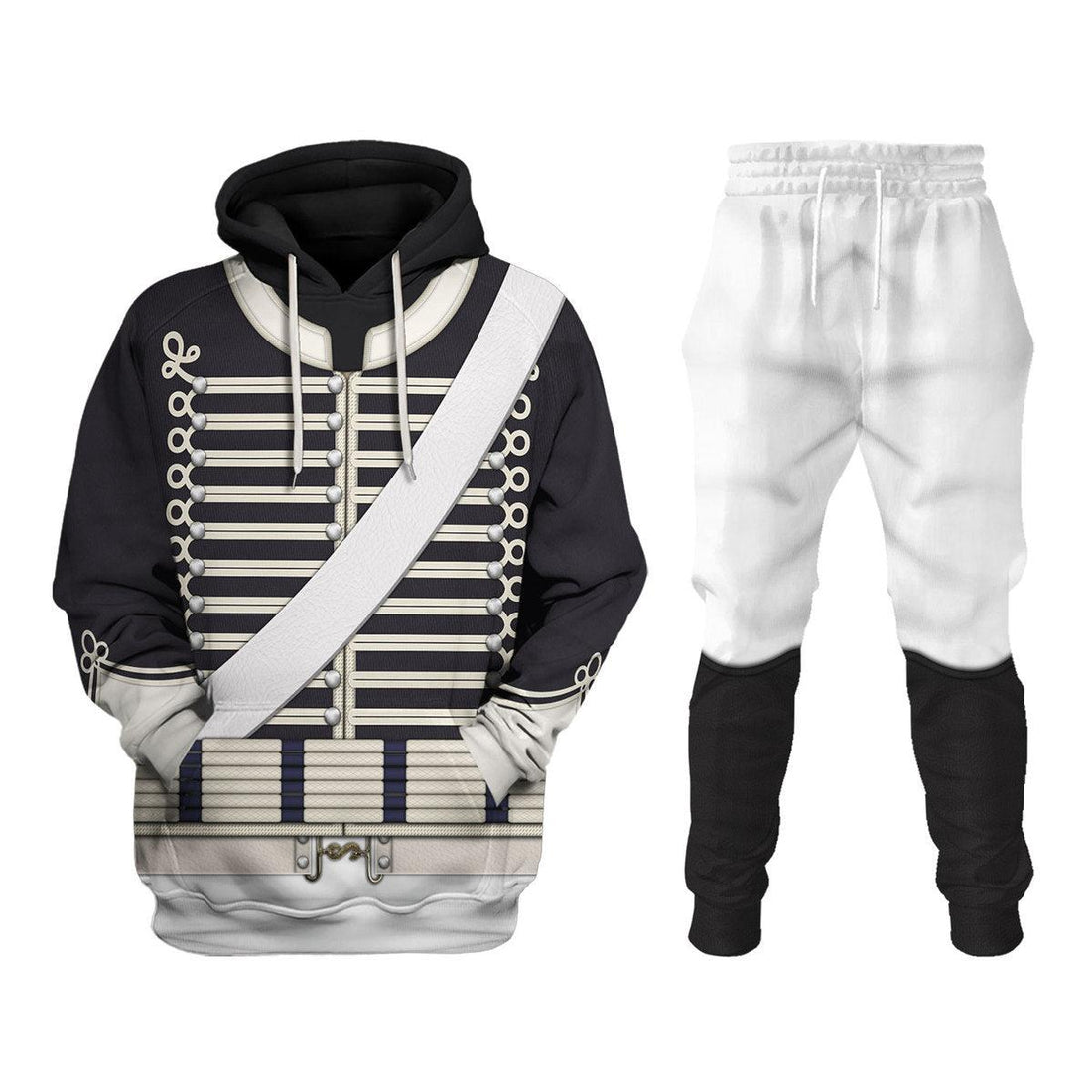 Gearhomie British 18th Hussar-Full Dress (1806-1815) Uniform All Over Print Hoodie Sweatshirt T-Shirt Tracksuit - Gearhomie.com
