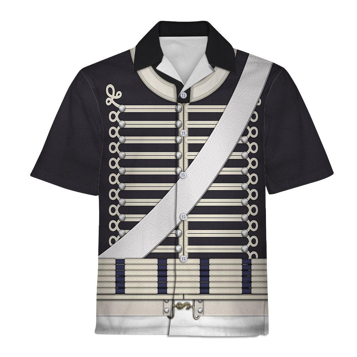Gearhomie British 18th Hussar-Full Dress (1806-1815) Uniform All Over Print Hoodie Sweatshirt T-Shirt Tracksuit - Gearhomie.com