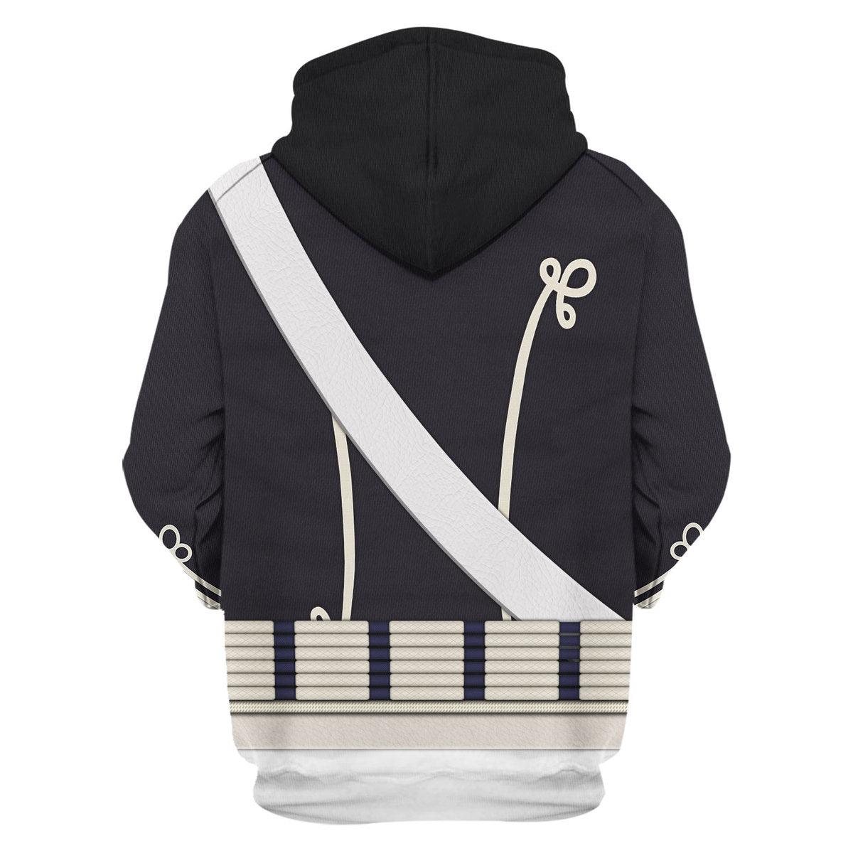 Gearhomie British 18th Hussar-Full Dress (1806-1815) Uniform All Over Print Hoodie Sweatshirt T-Shirt Tracksuit - Gearhomie.com