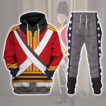 Gearhomie British 2nd Heavy Dragoon-Scots Greys-Campaign Dress (1812-1815) Uniform All Over Print Hoodie Sweatshirt T-Shirt Tracksuit - Gearhomie.com