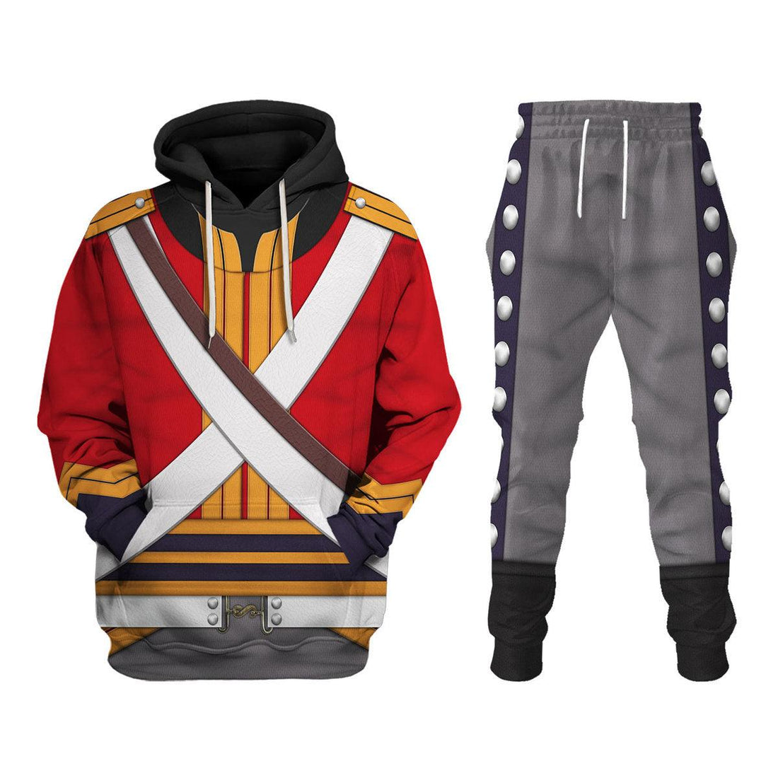 Gearhomie British 2nd Heavy Dragoon-Scots Greys-Campaign Dress (1812-1815) Uniform All Over Print Hoodie Sweatshirt T-Shirt Tracksuit - Gearhomie.com