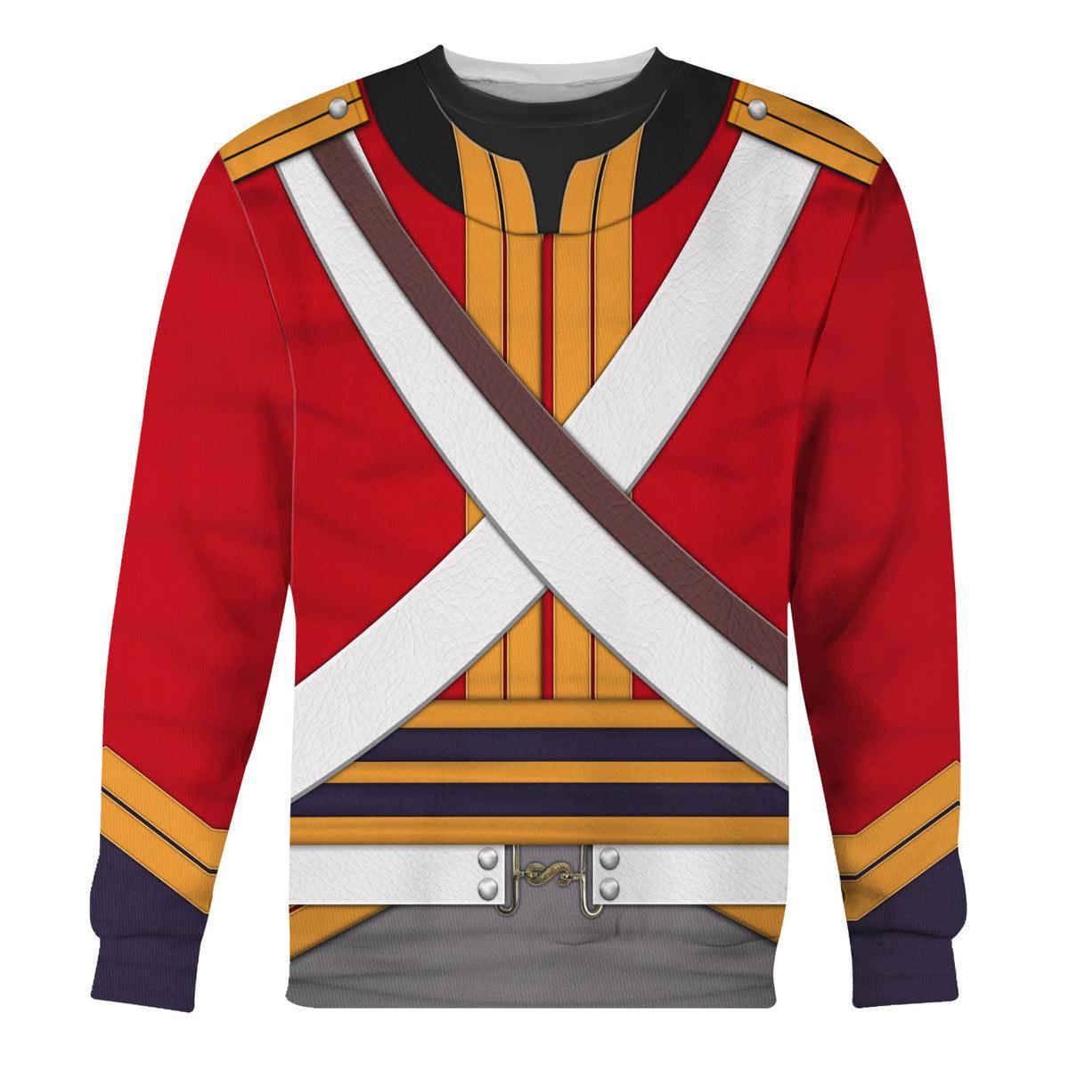Gearhomie British 2nd Heavy Dragoon-Scots Greys-Campaign Dress (1812-1815) Uniform All Over Print Hoodie Sweatshirt T-Shirt Tracksuit - Gearhomie.com